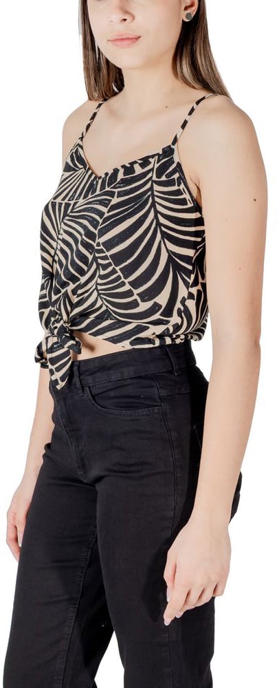 Only Black Viscose Tank Tops Zwart