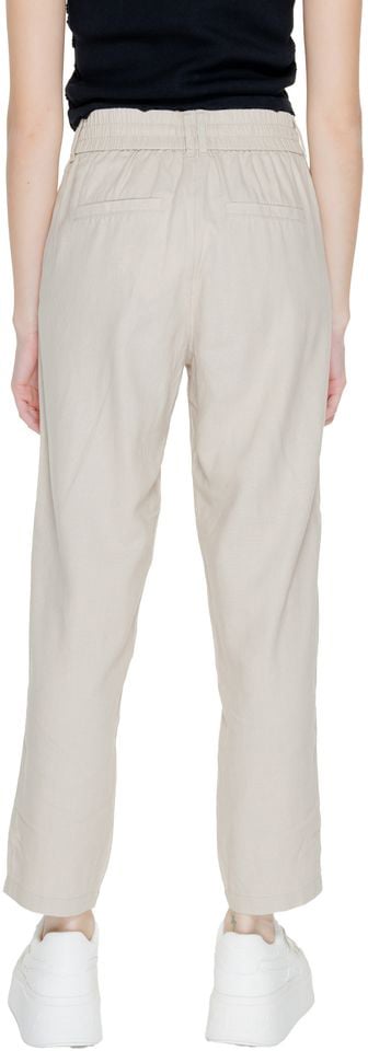 Only Beige Linen Casual Pants Beige