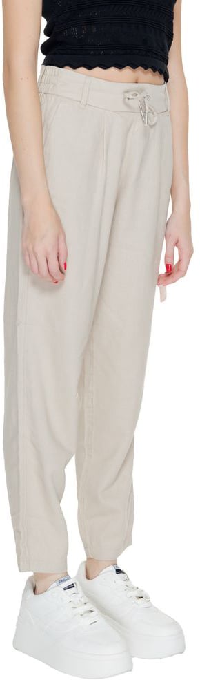 Only Beige Linen Casual Pants Beige