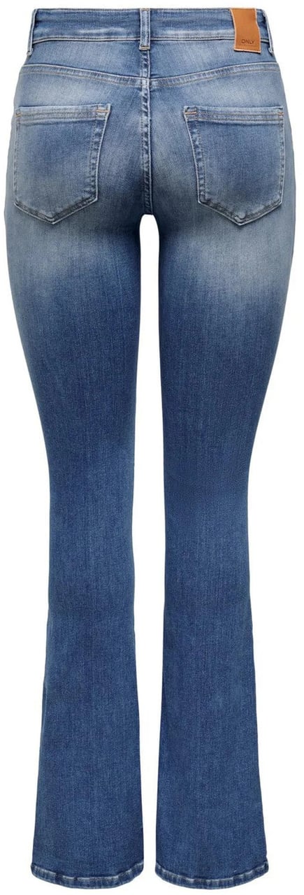 Only Only Blue Cotton Flared Jeans Blauw