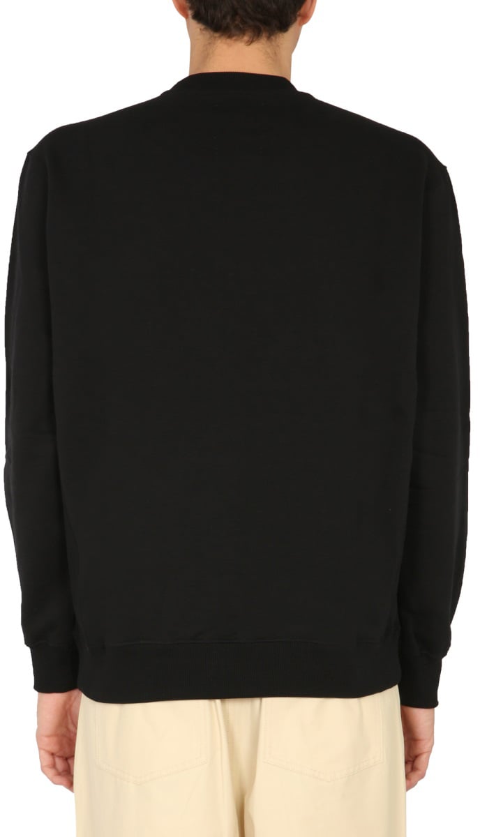 Opening Ceremony Crew Neck Sweatshirt With Embroidered Logo Zwart