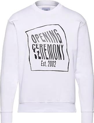 Opening Ceremony Relaxed Fit Crew Neck Sweatshirt Wit