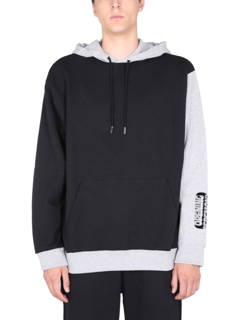 Opening Ceremony Color-Block Sweatshirt With Flocked Logo Detail Zwart