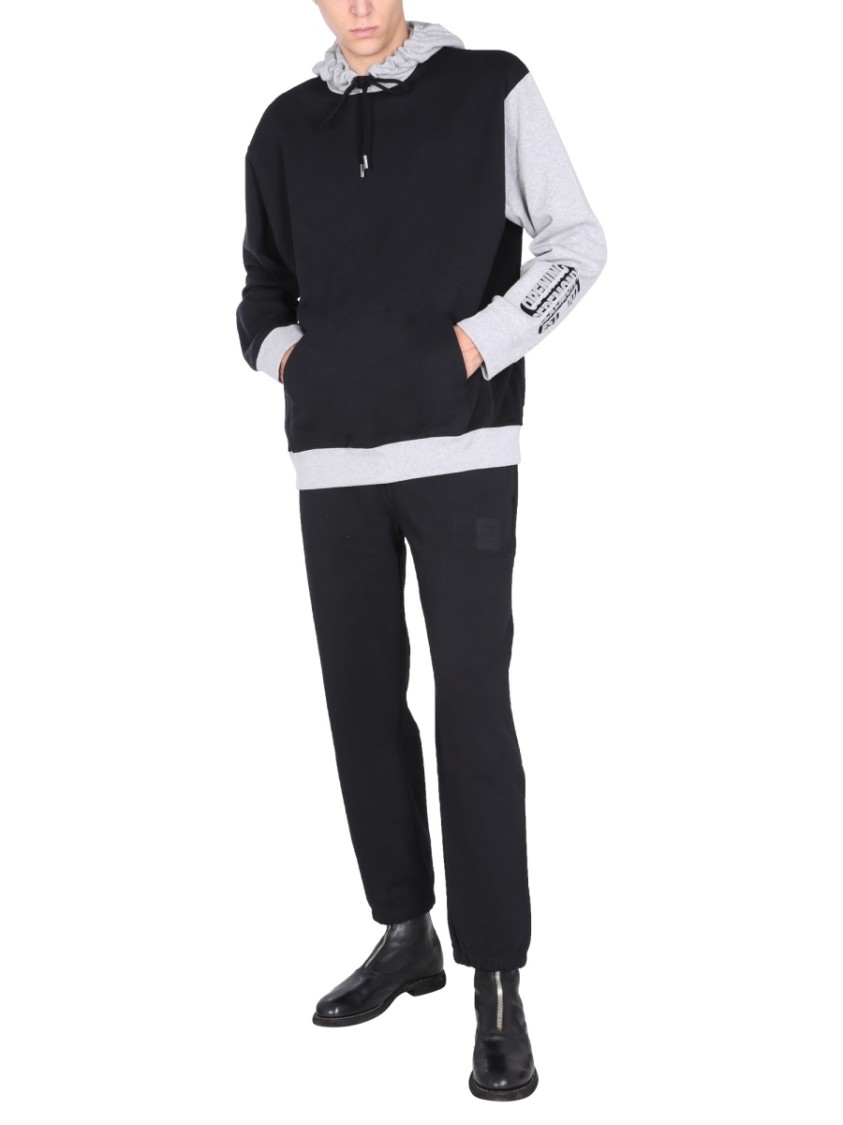 Opening Ceremony Color-Block Sweatshirt With Flocked Logo Detail Zwart