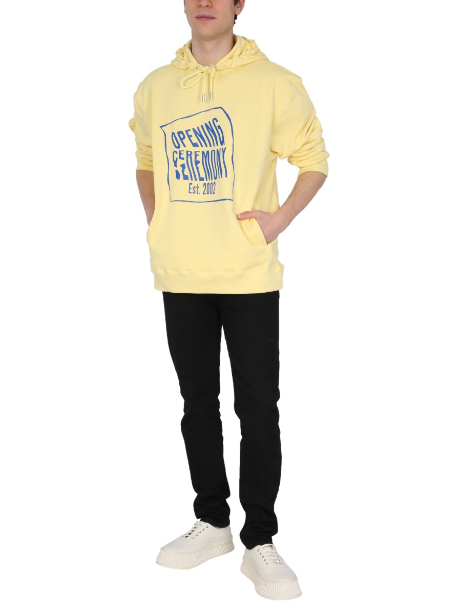 Opening Ceremony Pastel Yellow Hoodie With Drawstring Neutraal