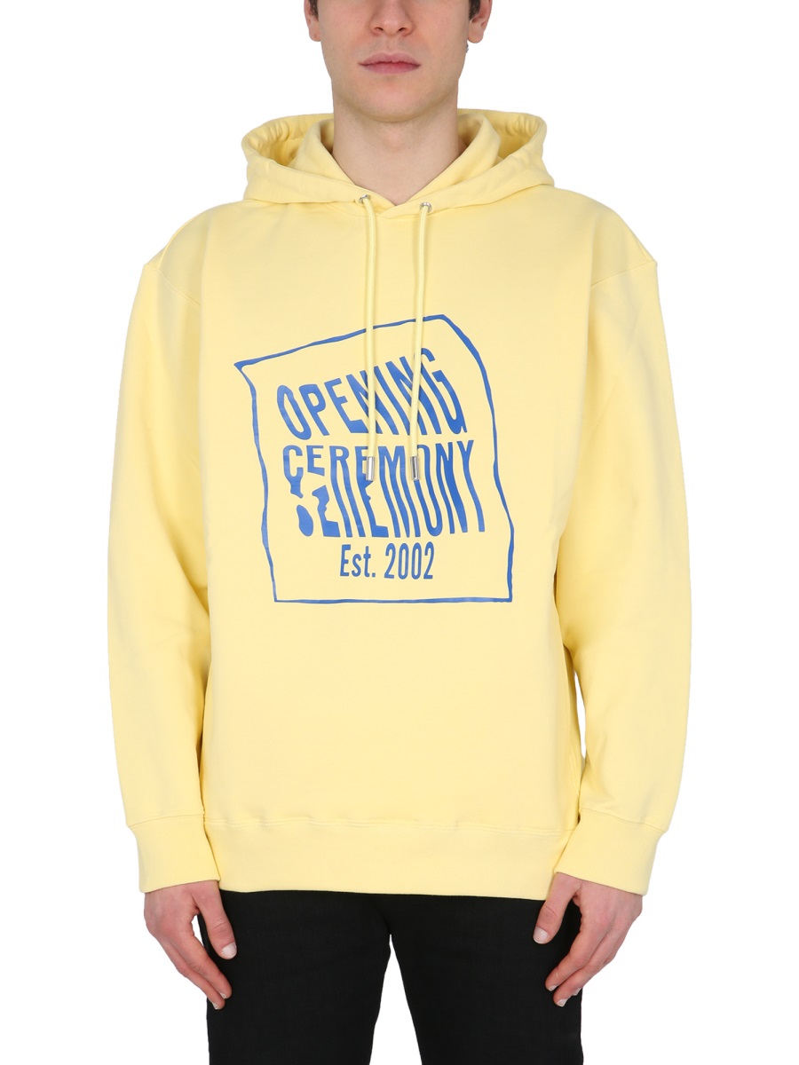 Opening Ceremony Pastel Yellow Hoodie With Drawstring Neutraal