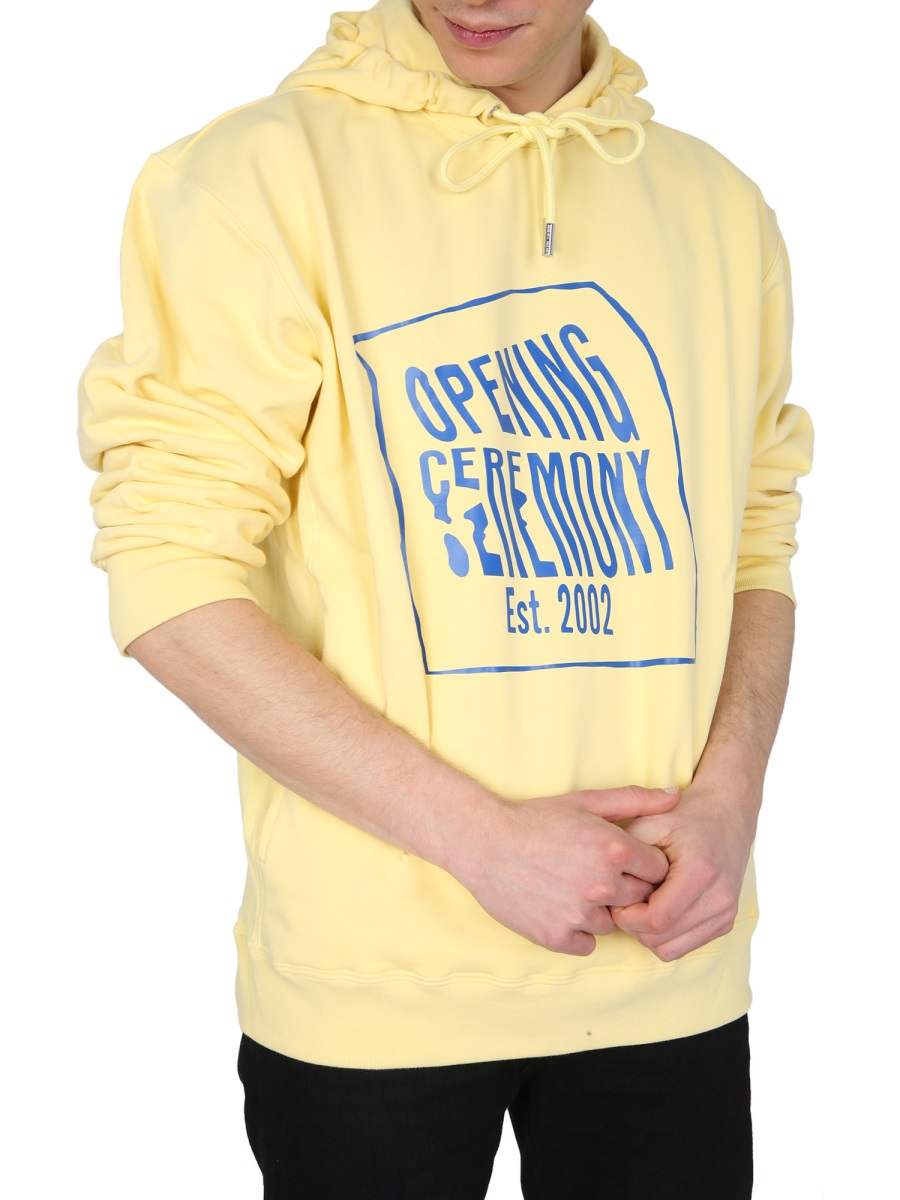 Opening Ceremony Pastel Yellow Hoodie With Drawstring Neutraal