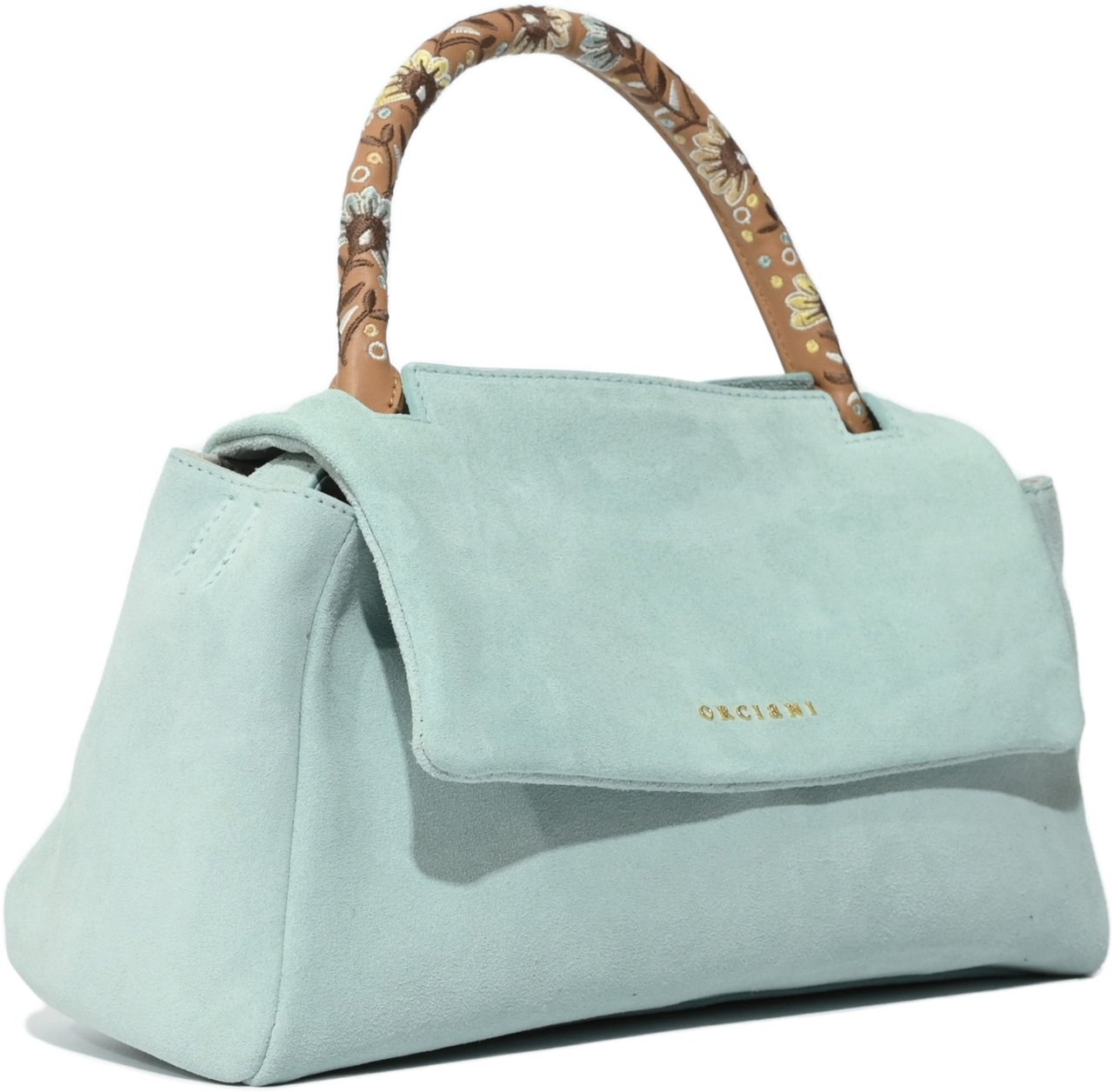 Orciani Bags Peach Flowers Lichtblauw