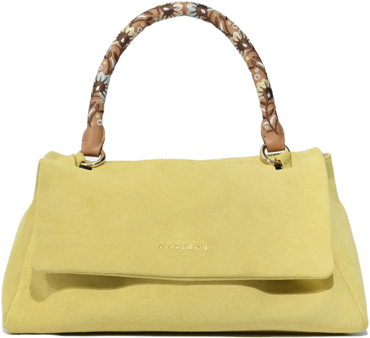 Orciani Bags Peach Flowers Geel