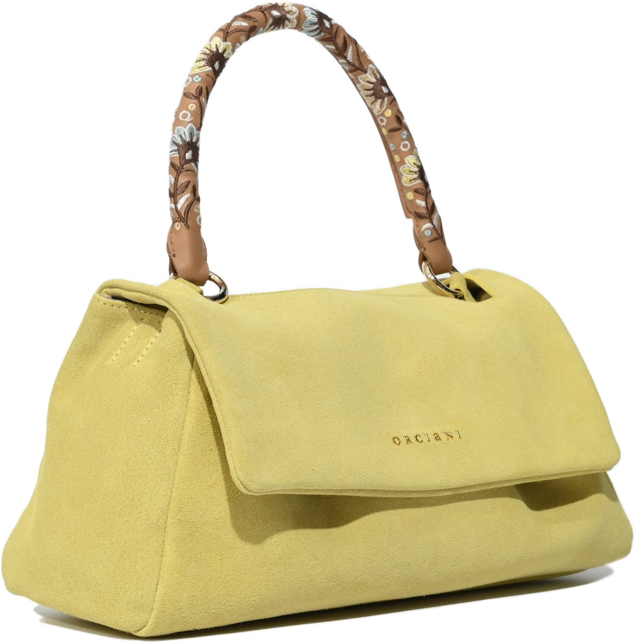 Orciani Bags Peach Flowers Geel