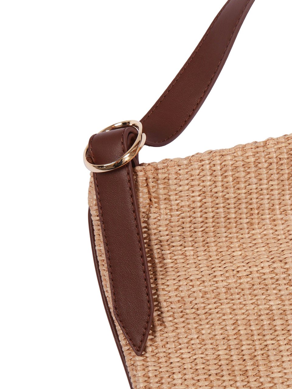 Orciani Woven Brown Leather Handbag Bruin