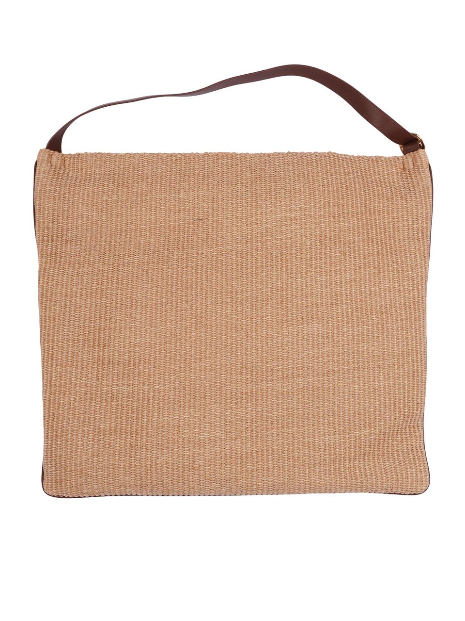 Orciani Woven Brown Leather Handbag Bruin