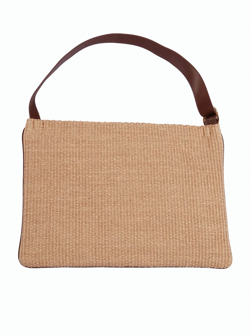 Orciani Natural Straw Woven Handag Neutraal