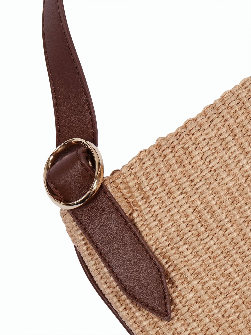 Orciani Natural Straw Woven Handag Neutraal