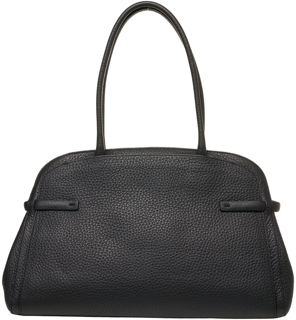 Orciani Grained leather handbag Zwart