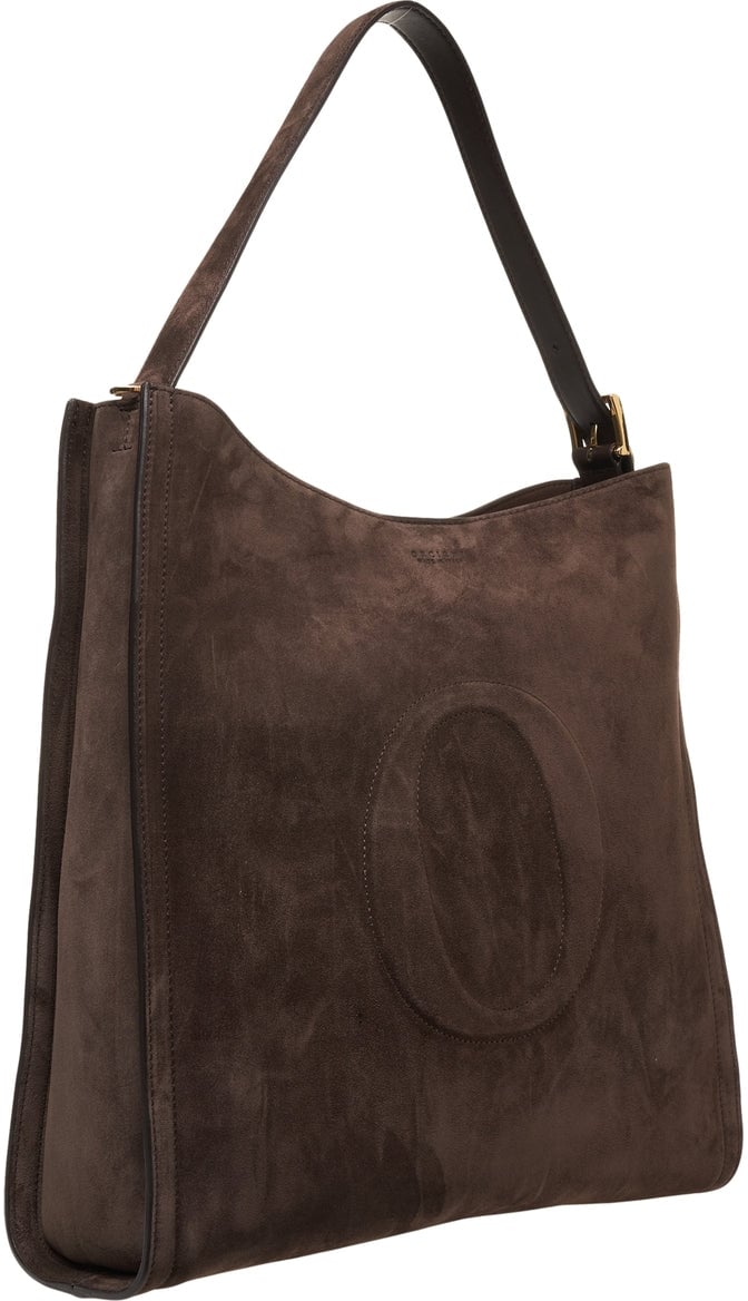 Orciani Suede shopper Bruin
