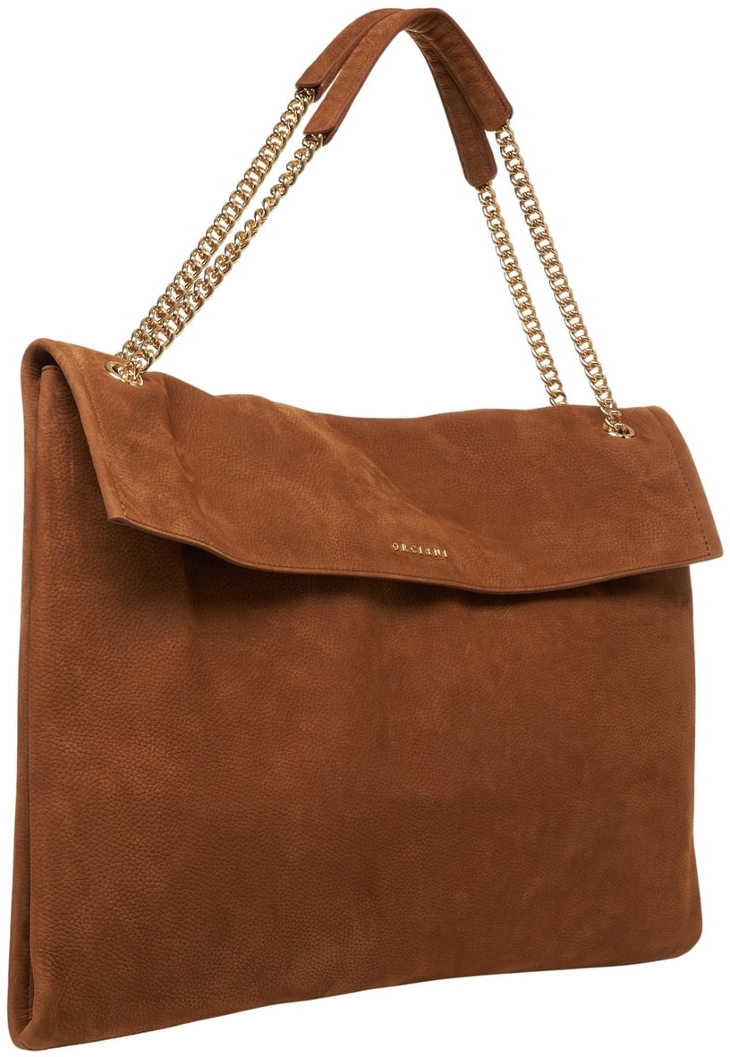 Orciani Suede shoulder bag Bruin