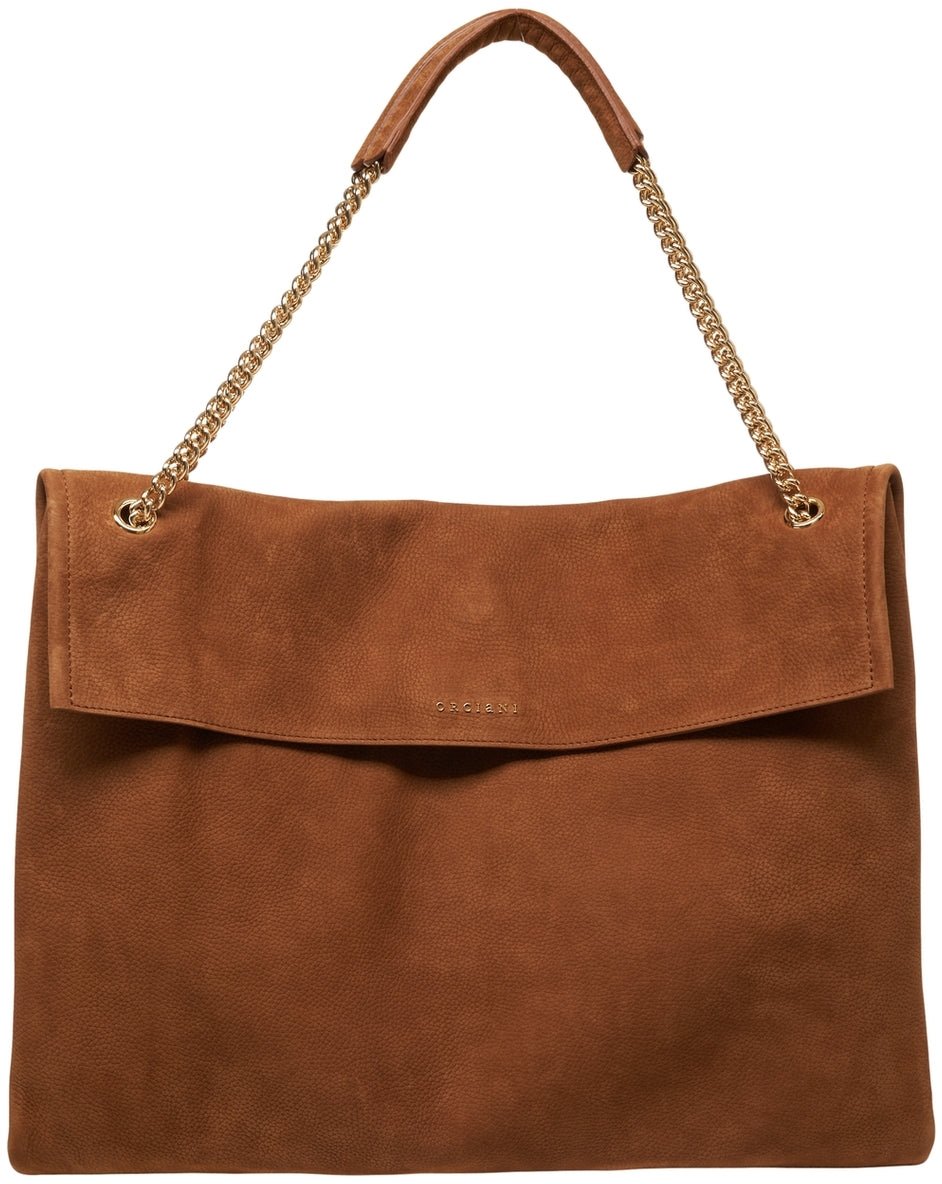 Orciani Suede shoulder bag Bruin