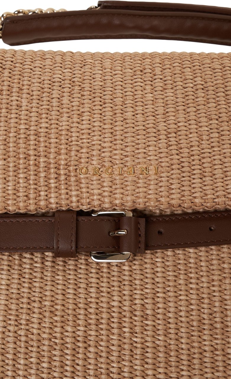 Orciani Raffia shoulder bag Beige