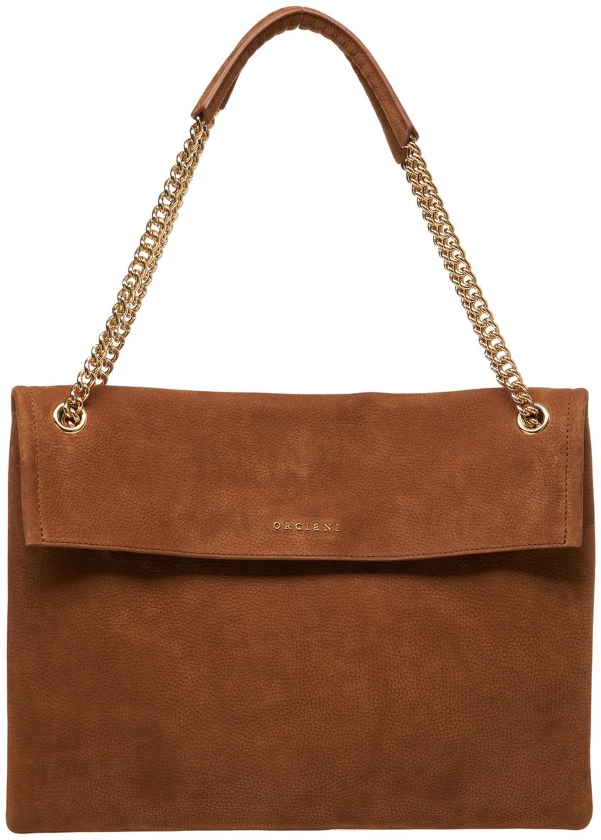 Orciani Suede shoulder bag Bruin