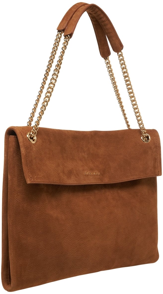 Orciani Suede shoulder bag Bruin