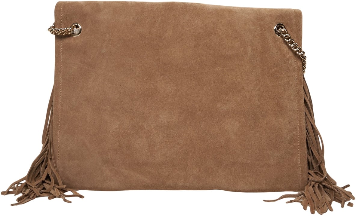 Orciani Shoulder bag with fringes Bruin