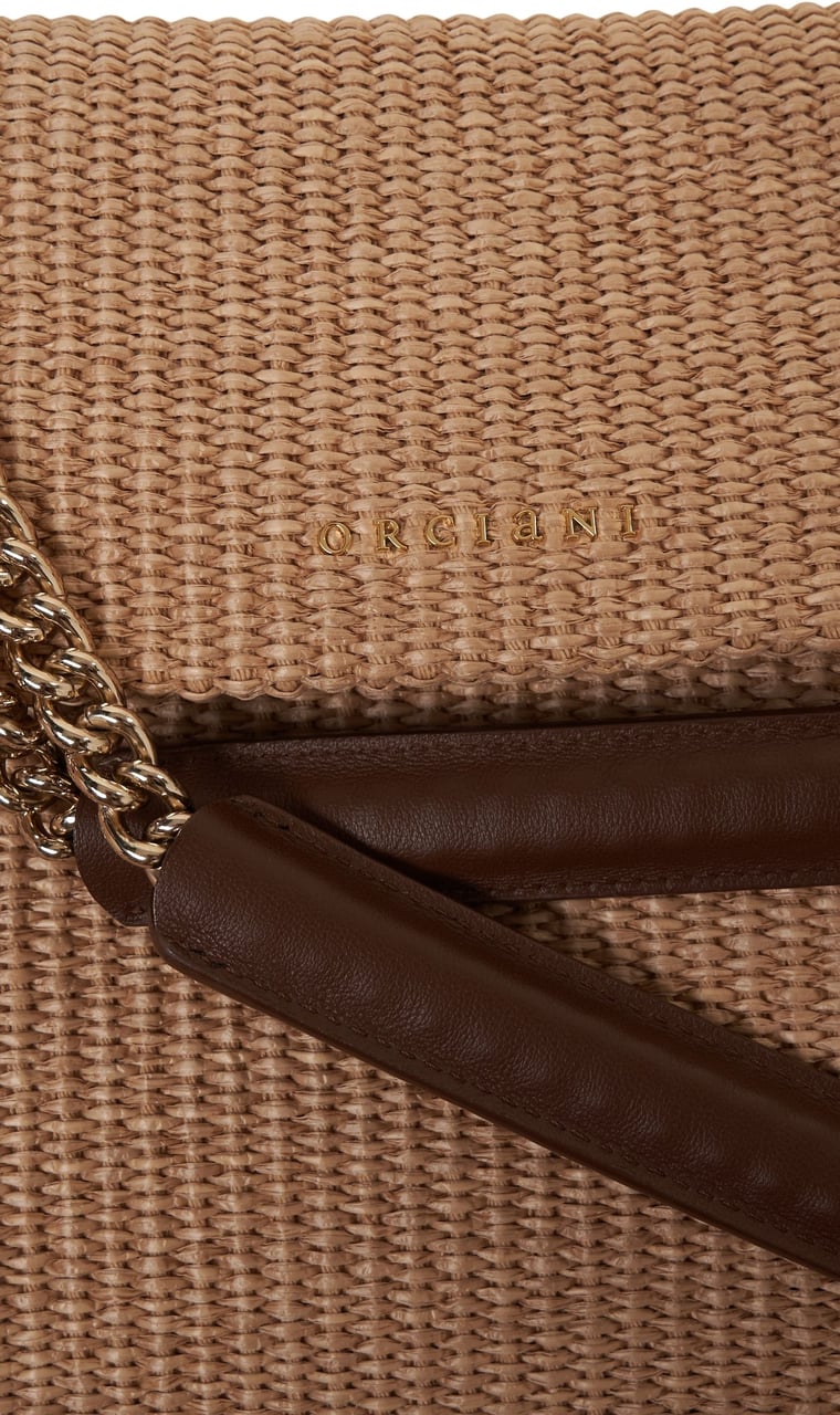 Orciani Raffia shoulder bag Beige