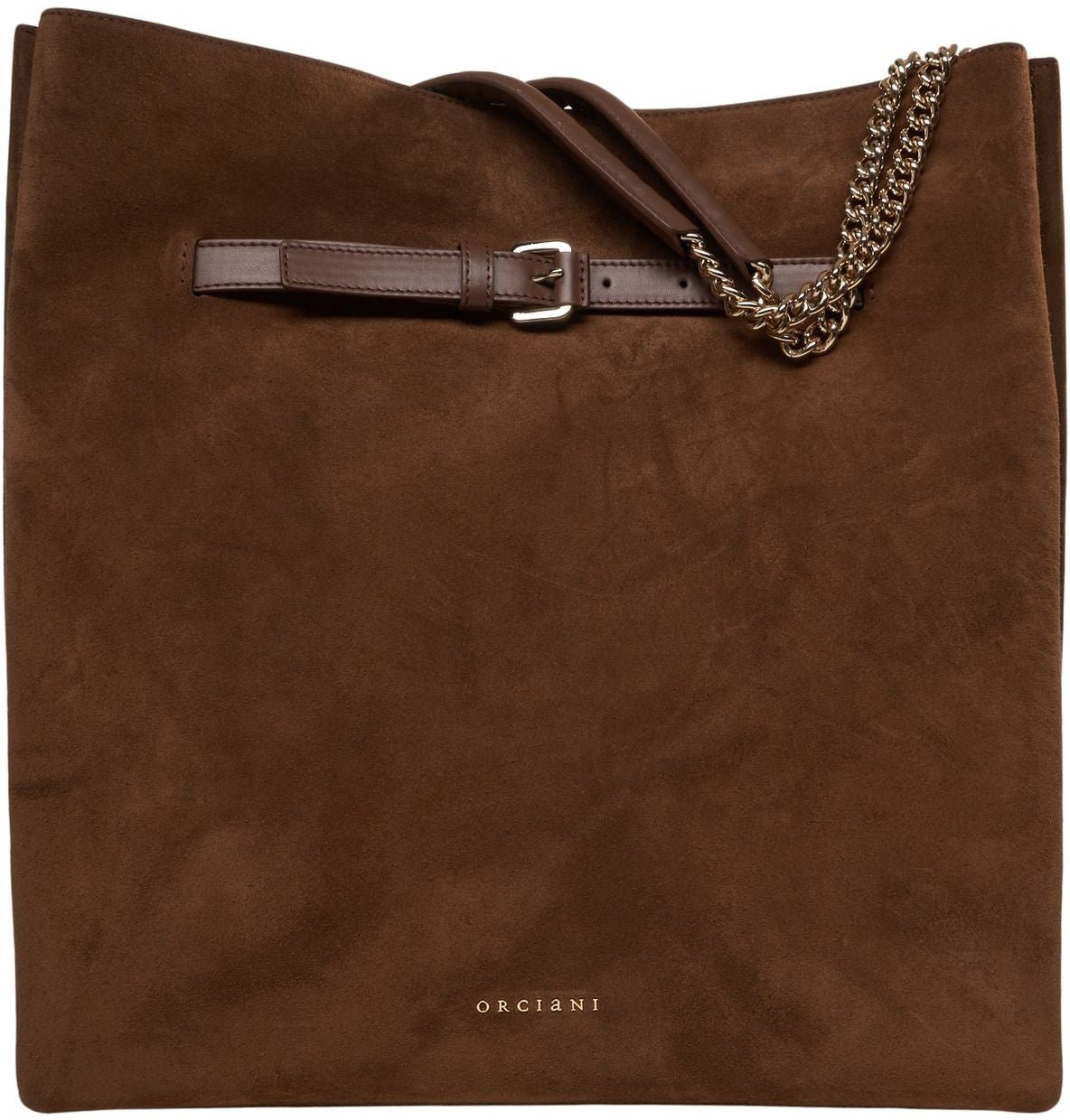 Orciani Suede shoulder bag Bruin
