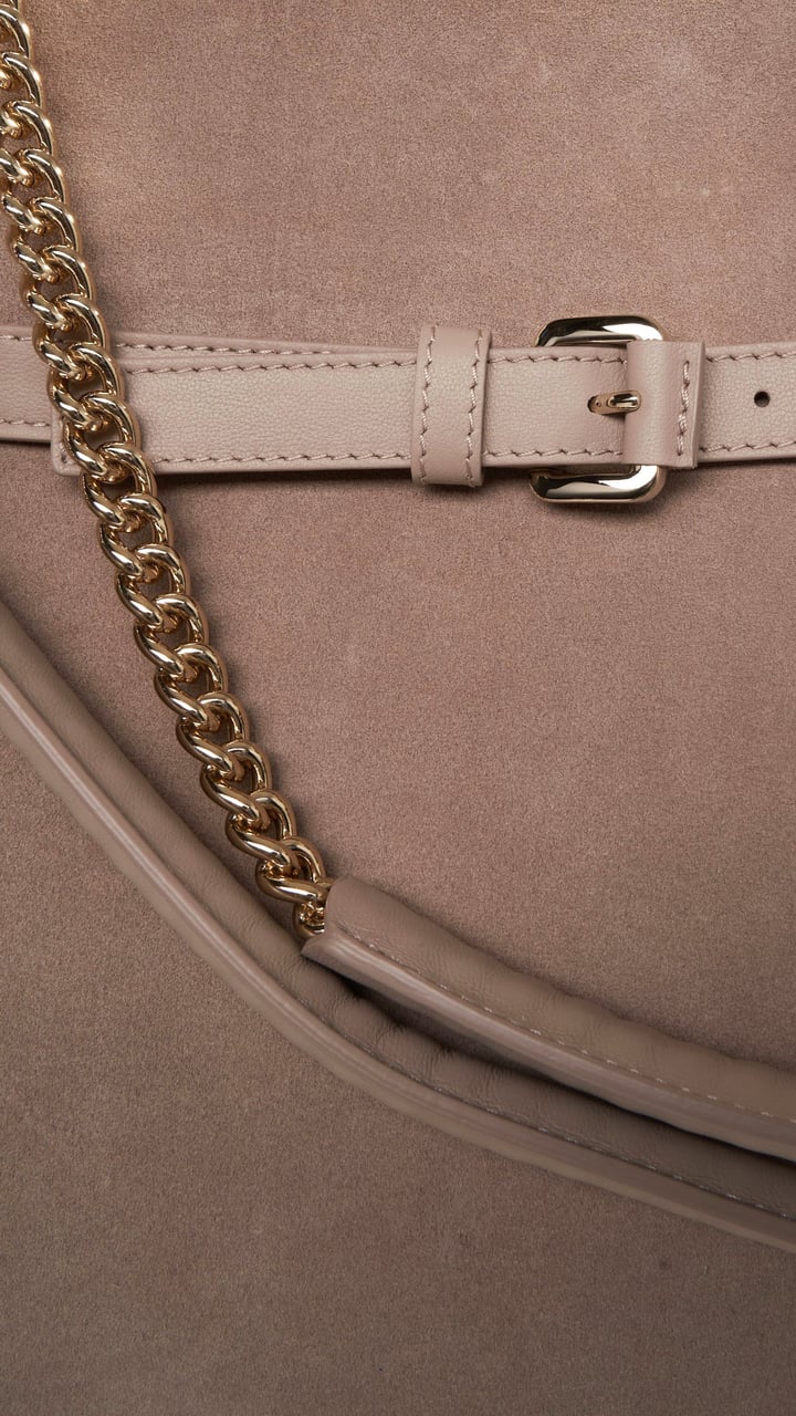 Orciani Suede shoulder bag Beige