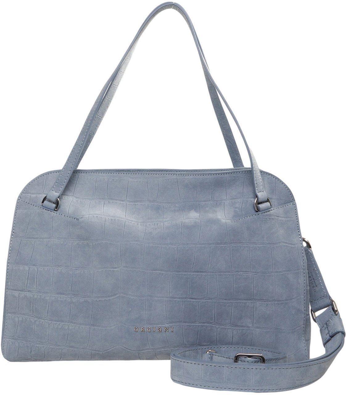 Orciani Nubuck leather shoulder bag 'Lido' Blauw