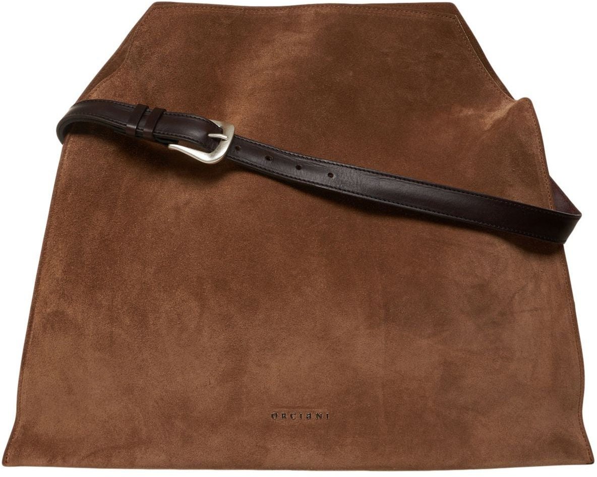 Orciani Suede shopper Bruin