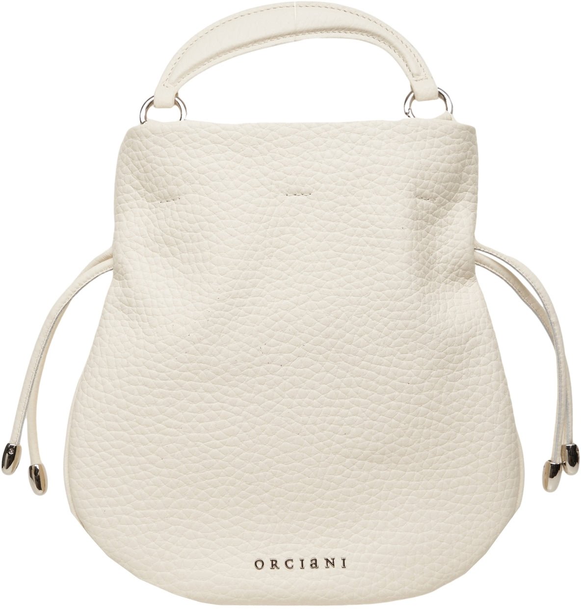Orciani Grained leather handbag 'Juice' Wit