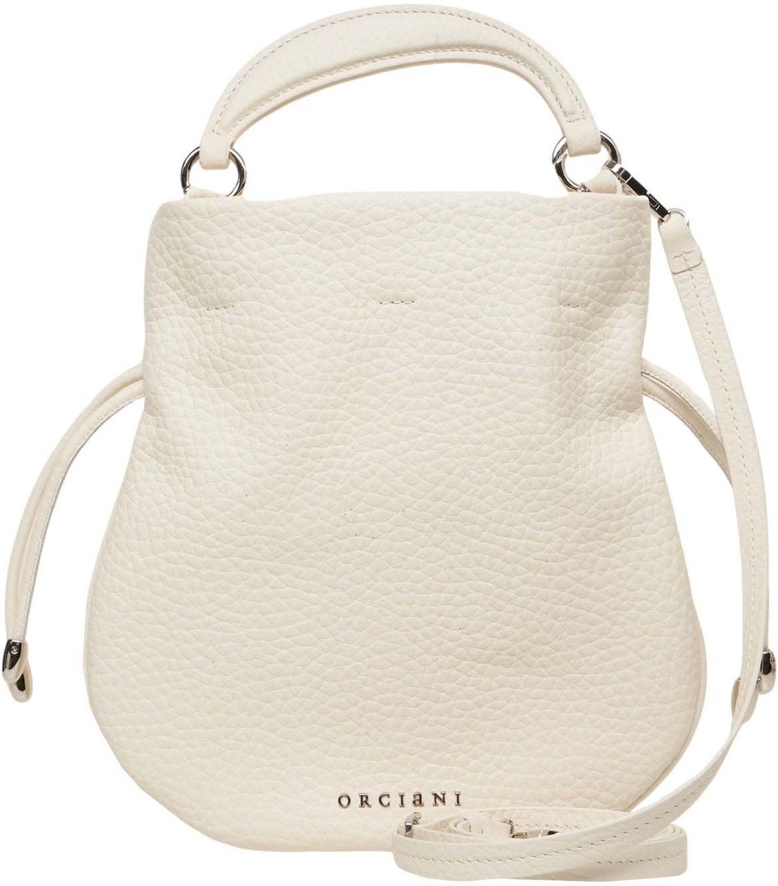 Orciani Grained leather handbag 'Juice' Wit