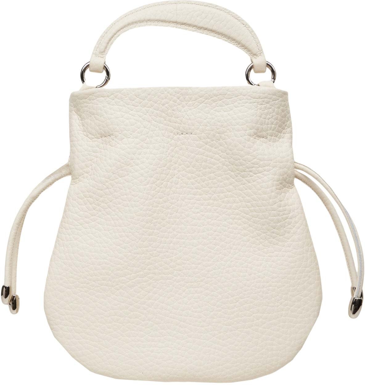 Orciani Grained leather handbag 'Juice' Wit