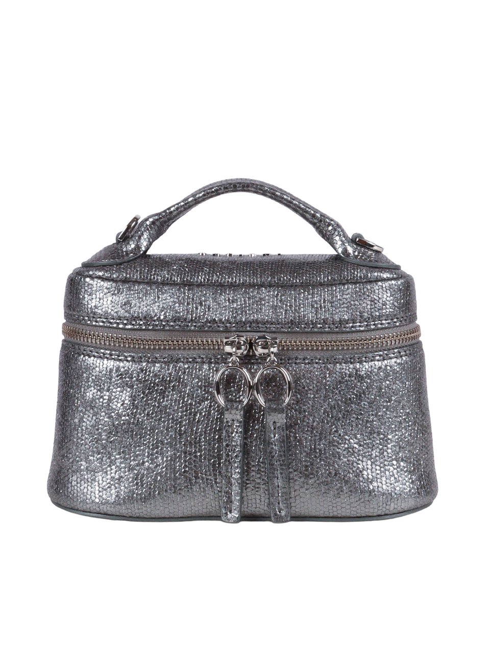 Orciani Silver Joy Light Nappa Mini Bag Grijs