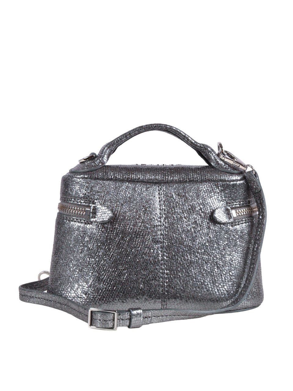Orciani Silver Joy Light Nappa Mini Bag Grijs