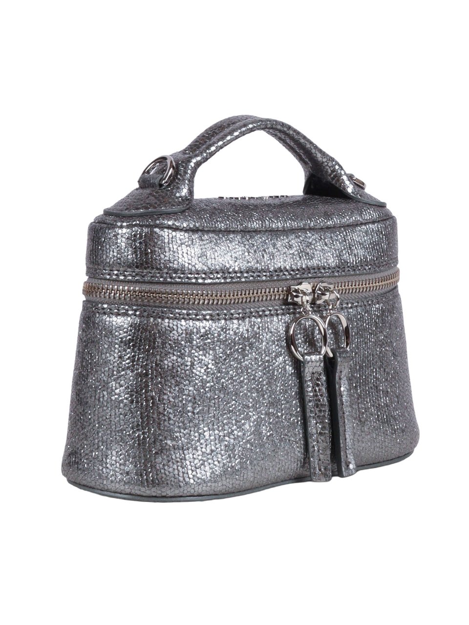 Orciani Silver Joy Light Nappa Mini Bag Grijs
