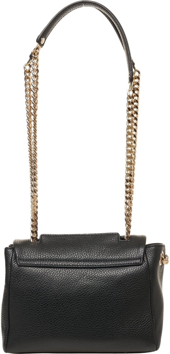 Orciani Grained leather shoulder bag Zwart