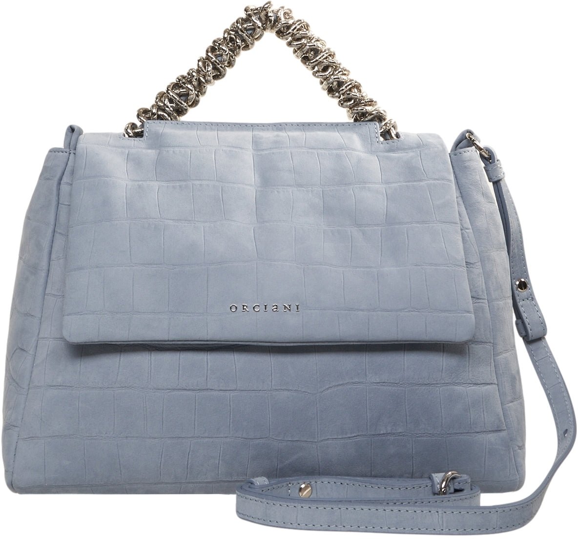 Orciani Nubuk leather handbag 'Sveva' Blauw