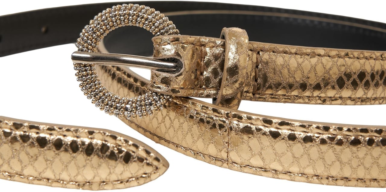 Orciani Belt in croco look Goud