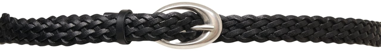 Orciani Braided leather belt Zwart