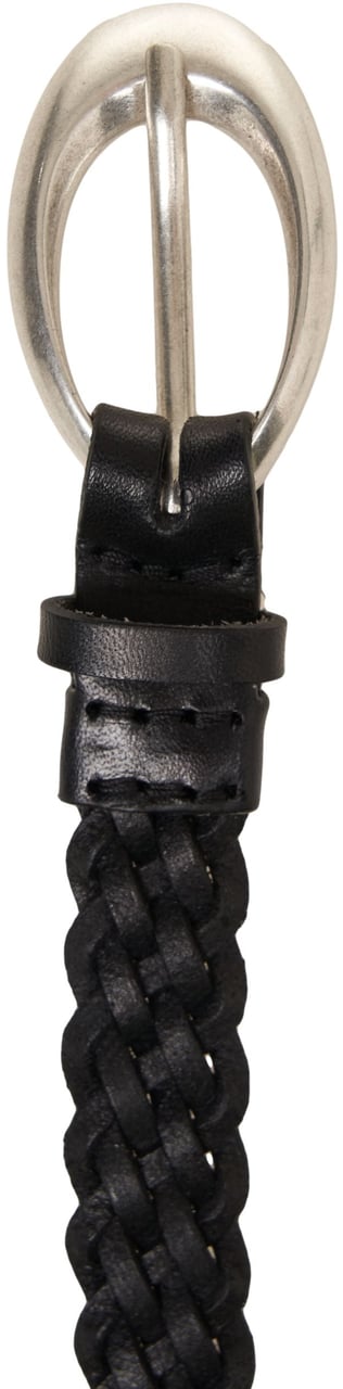 Orciani Braided leather belt Zwart