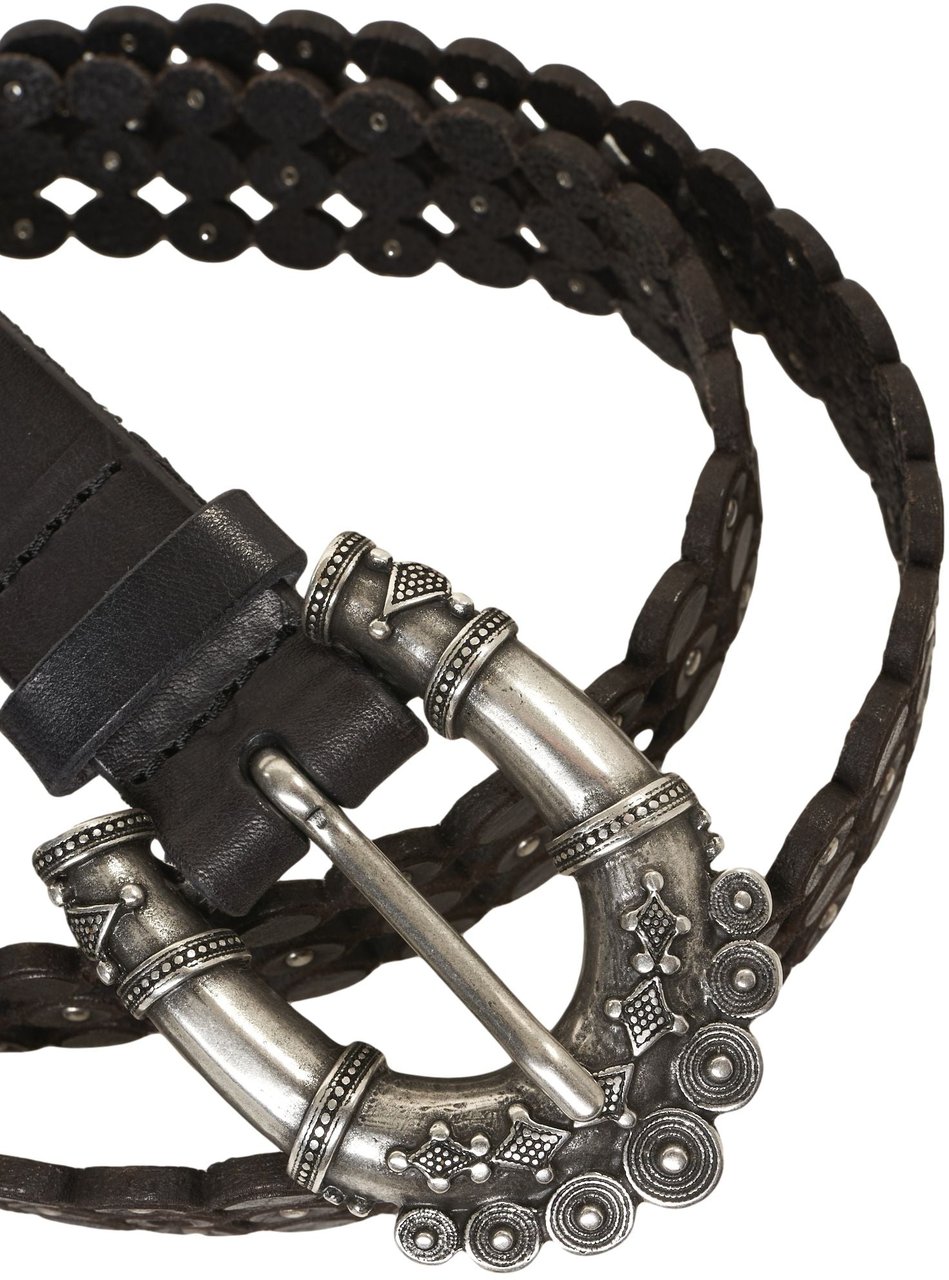 Orciani Belt 'Stain' Zwart