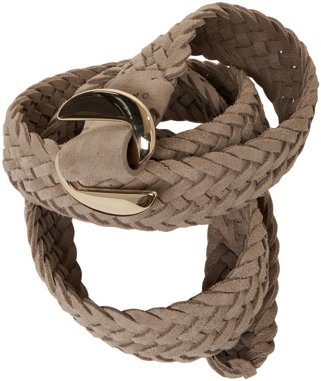 Orciani Braided suede belt Grijs
