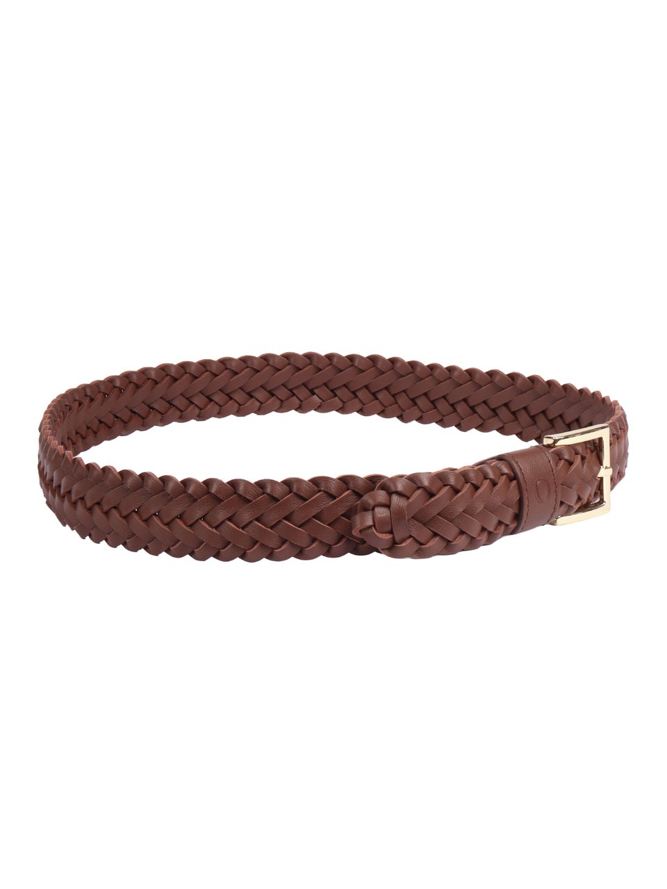 Orciani Braided Brown Gold Belt Grijs