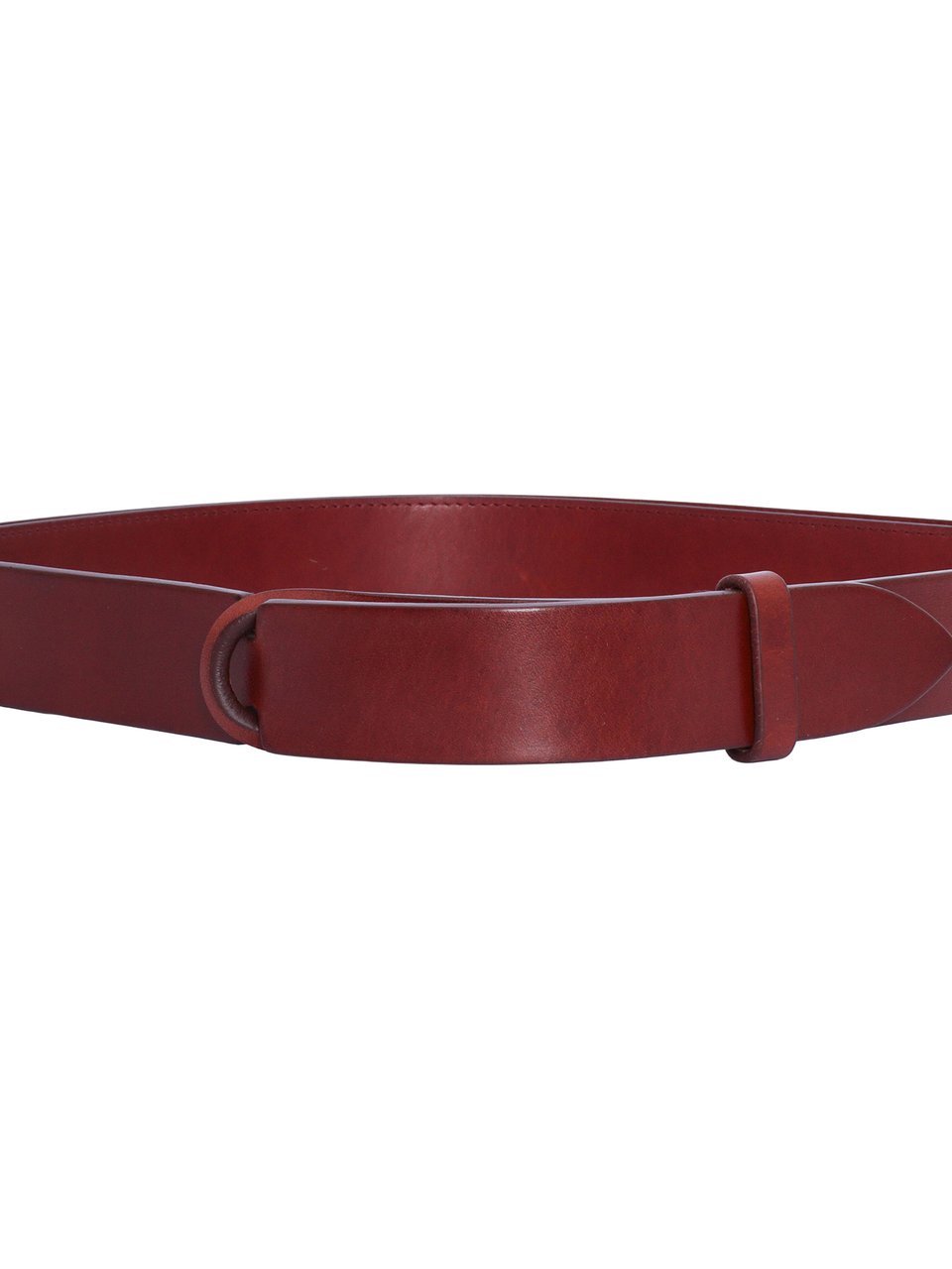 Orciani Calf Leather No-Buckle Belt Grijs