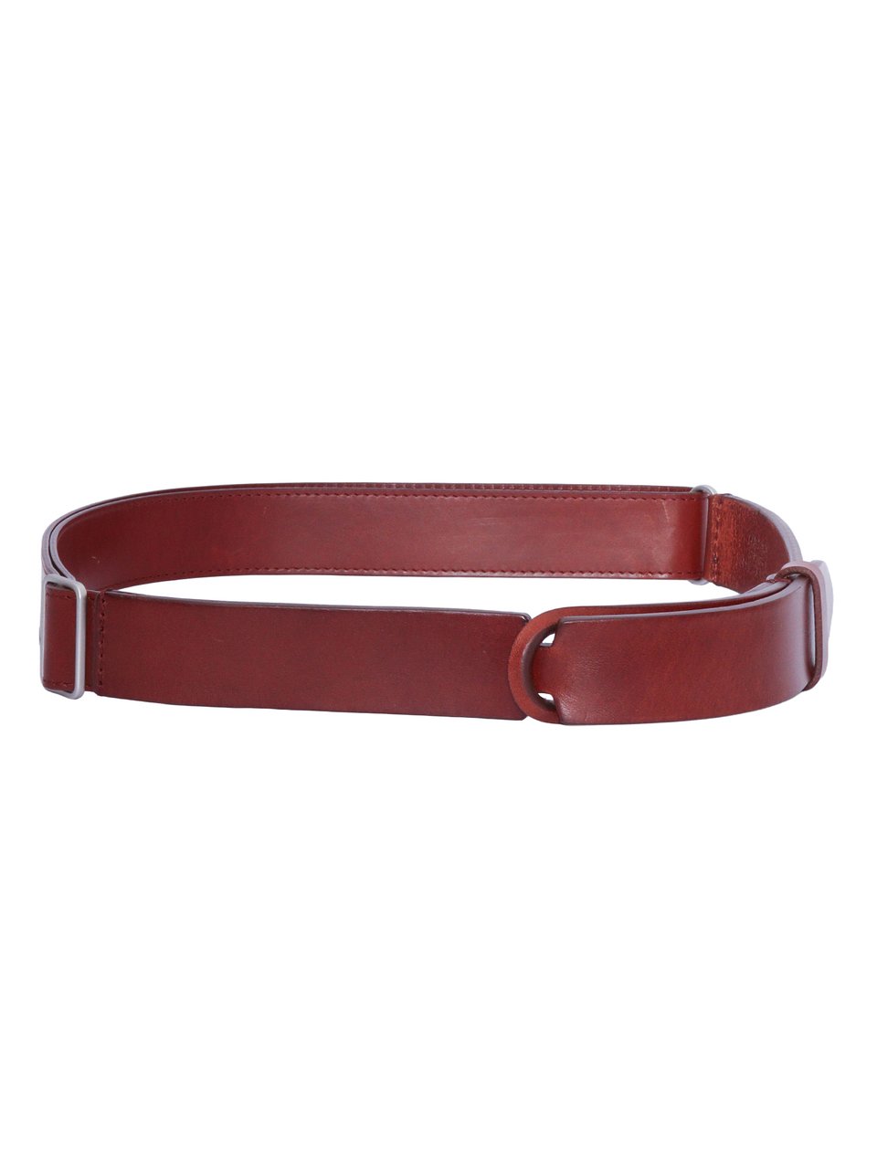Orciani Calf Leather No-Buckle Belt Grijs