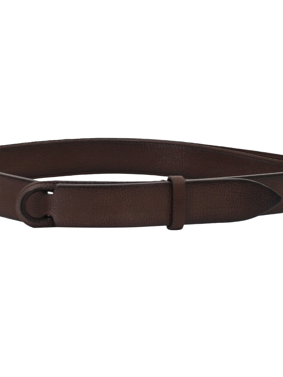 Orciani Minimalist Calf Leather Integrated Belt Zwart