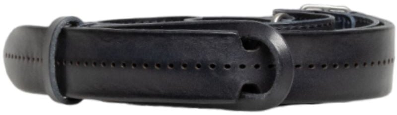Orciani Leather Belt Nb0095 Bull Soft Blue Zwart
