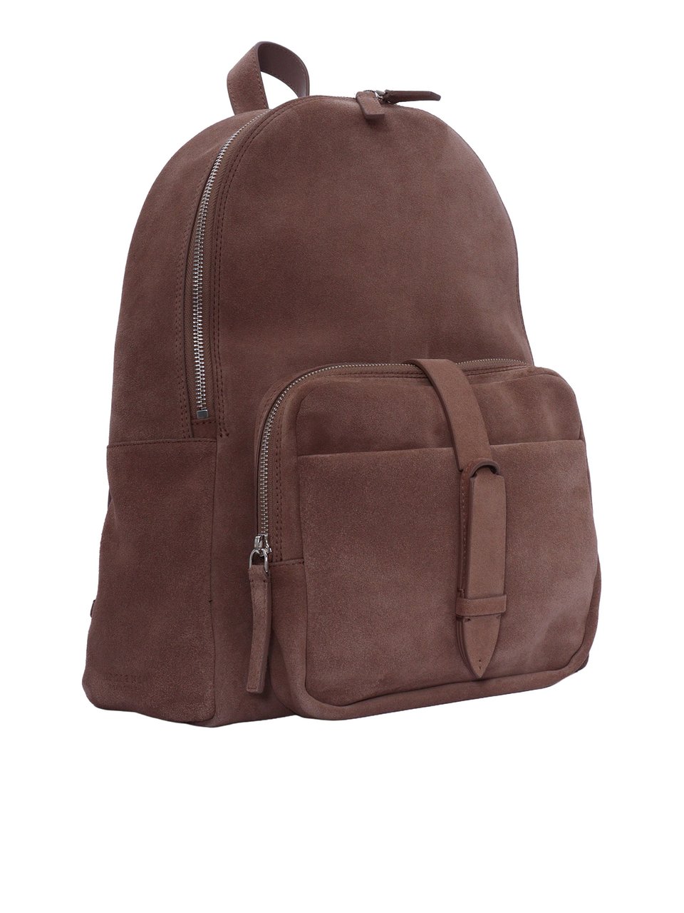 Orciani Smooth Suede Padded Shoulder Backpack Grijs